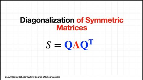 Symmetric Matrix Orthogonally Diagonalizable - Rebecca Morford's ...