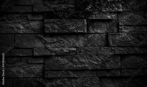 black stone blocks background. Stones texture. The wall of stones.black ...