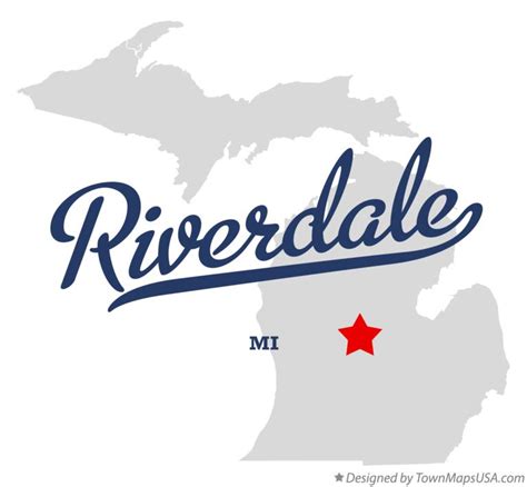 Map of Riverdale, MI, Michigan