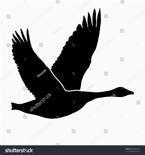 Goose Flight Vector Illustration Stock Vector (Royalty Free) 395587999 ...