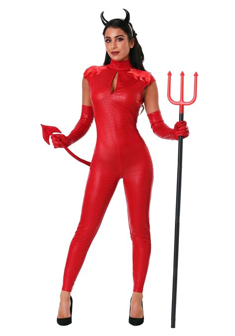 Devious Devil Costume for Women | Red Hot Jumpsuit