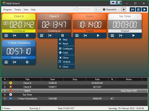 Multi Timer for PC - download multiple Timers to your Desktop