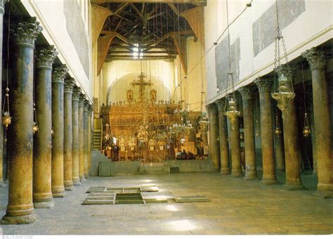 Bethlehem - Church of the Nativity. interior, Bethlehem - Israel ...