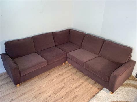 Brown fabric corner sofa with free delivery within London | in Clapham ...