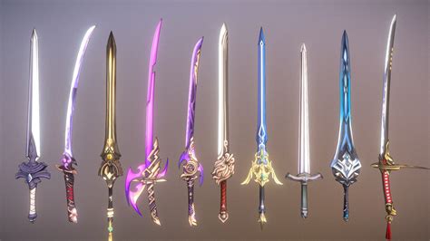 10 Genshin Impact Inspired Sword 3D Models - Download Free 3D model by ...