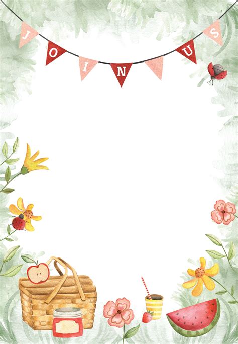 Sunny Picnic - Invitation Template | Greetings Island | Picnic ...