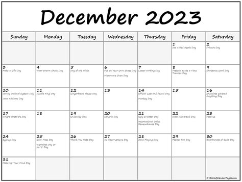 December 2023 Holidays | 2023 Calendar