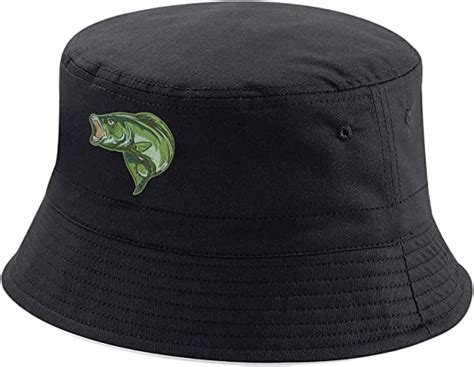 Amazon.com: Fishing Hats for Men Bucket Hat with Embroidered Fish Bass ...