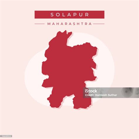 Vector Illustration Vector Of Solapur City Map India City Stock ...