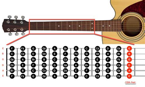 Notes On Guitar Fretboard Diagram