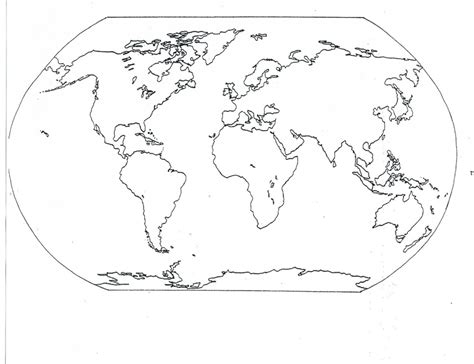 Blank Map Of The Continents And Oceans Printable - Printable Maps