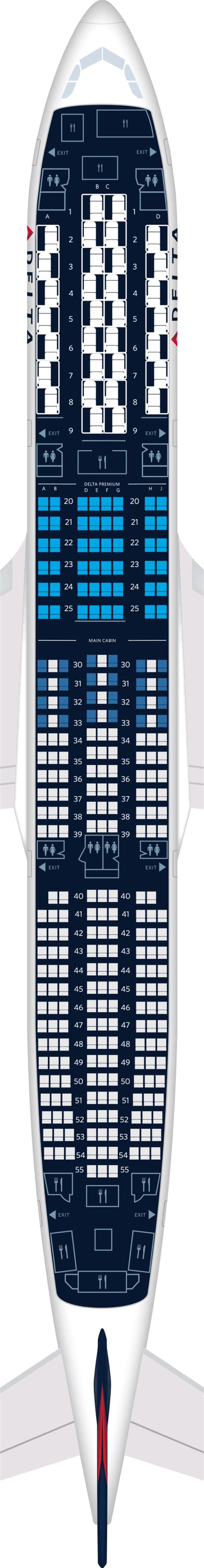 Airbus A350 1000 Delta Seat Map - Image to u