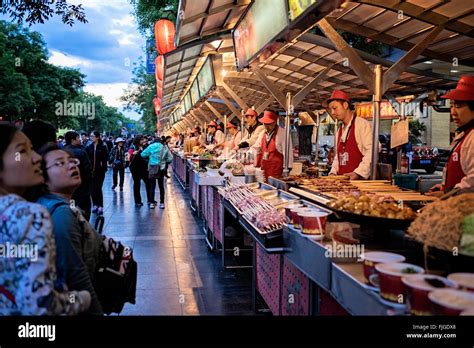 Wangfujing Night Market Snack Street, Beijing Stock Photo - Alamy