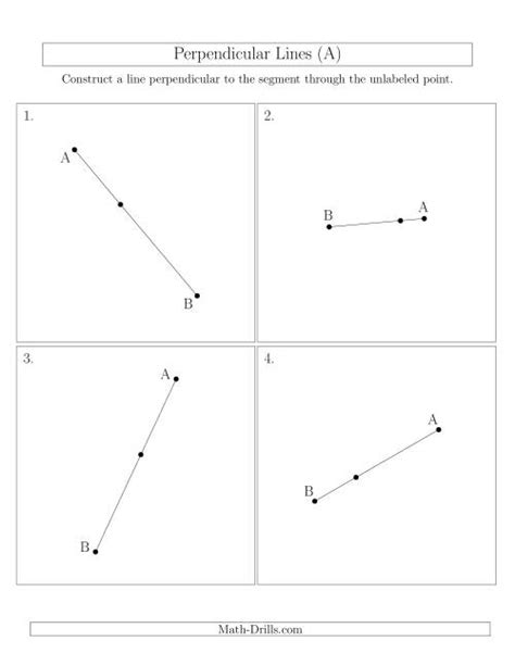 Perpendicular Lines Through Points on a Line Segment (Segments are ...