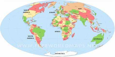 Basic World Map Printable