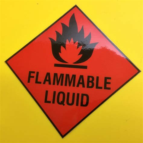 FLAMMABLE LIQUID WARNING STICKER Decal Heads - Stickers and Decals