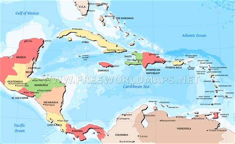 Caribbean Islands Political Map - Gretna Hildegaard