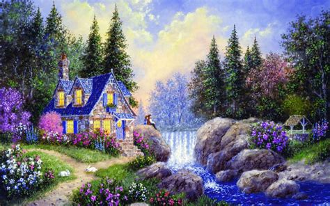 Forest Cottage Cottage Jigsaw Puzzles, Jigsaw Puzzles Art, Fall Cottage ...