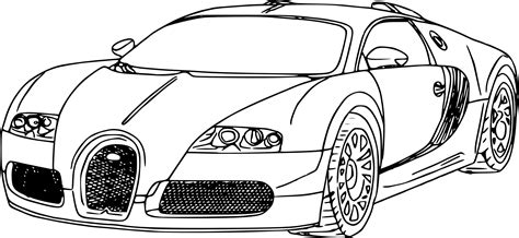 Bugatti Chiron Coloring Page