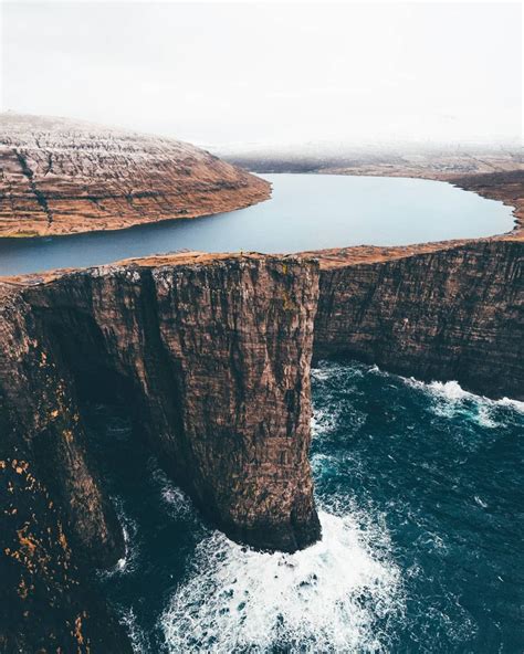 What an incredible view of the Faroe Island cliffs. Type if you can ...