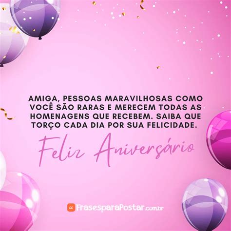 Feliz aniversário amiga maravilhosa - Frases para Postar