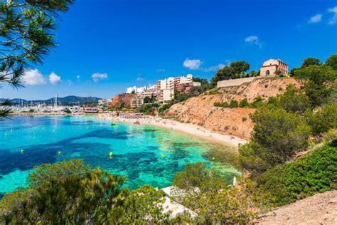 Mallorca Beach Puerto Portals Nous Stock Image - Image of holiday ...