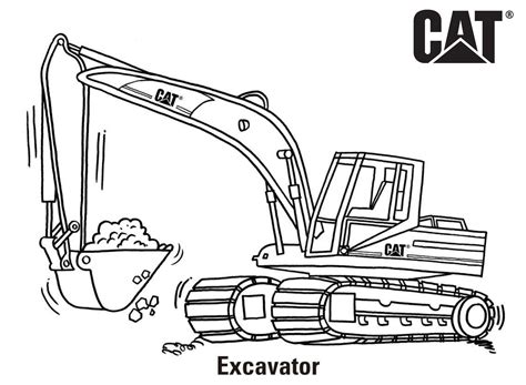 Excavator Coloring Pages - Free Coloring Pages Printables