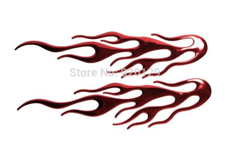 Motorcycle Stickers Flame Fire Reflective Stickers Moto Vinyl Decal ...