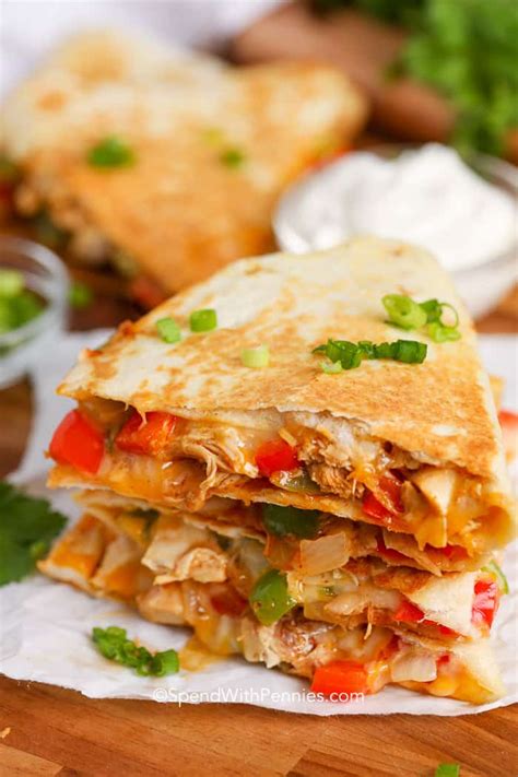 Chicken Quesadillas {Baked or Grilled!} - Spend With Pennies