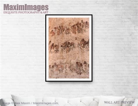 Art Print of Bodhidharma and his followers wall paintings at Shaolin ...