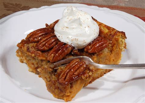 Pumpkin Pie Cake-Too Good for Words!! - Fill Your Plate Blog