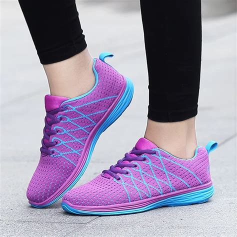 outdoor women running shoes girls light sneakers breathable jogging ...