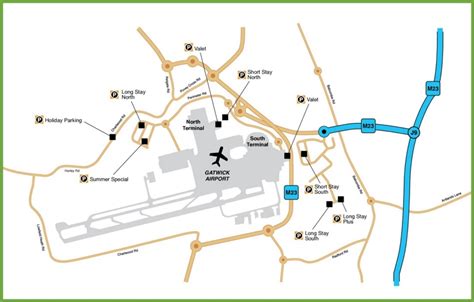 Gatwick car parking space Map - London - Ontheworldmap.com