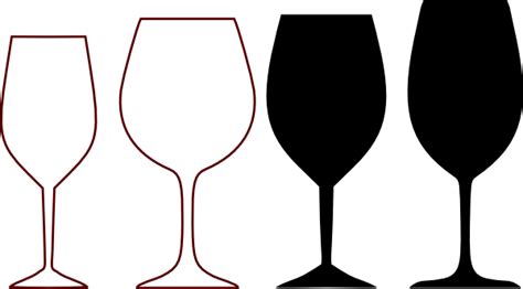 Wine Glasses Silhouette Clip Art at Clker.com - vector clip art online ...