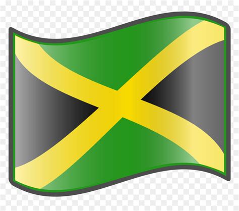 Free Jamaican Flag Cliparts - Jamaica Flag Emoji Png, Transparent Png - vhv