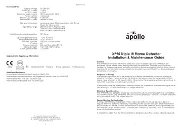 Apollo Smoke Detector XP95 Installation & Maintenance Manual | Manualzz