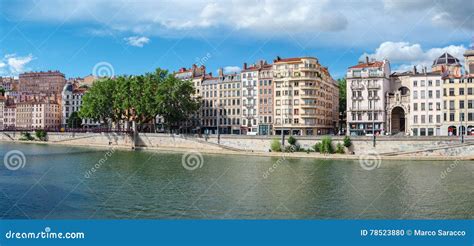 Lyon France Old Buildings in the Historic City Stock Photo - Image of ...