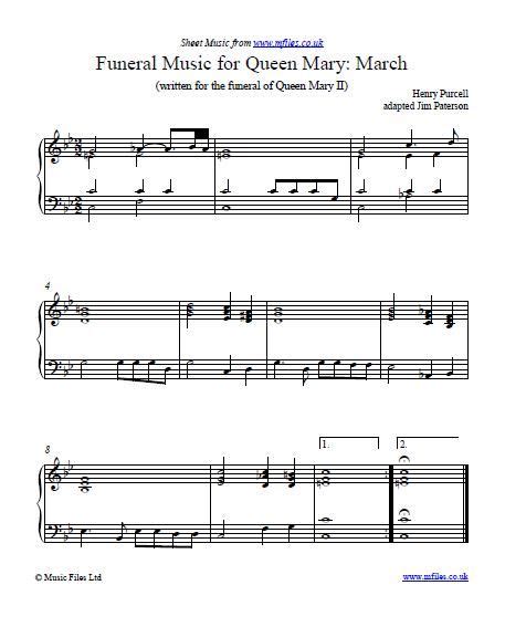 March from the Funeral Music for Queen Mary by Henry Purcell, arranged ...