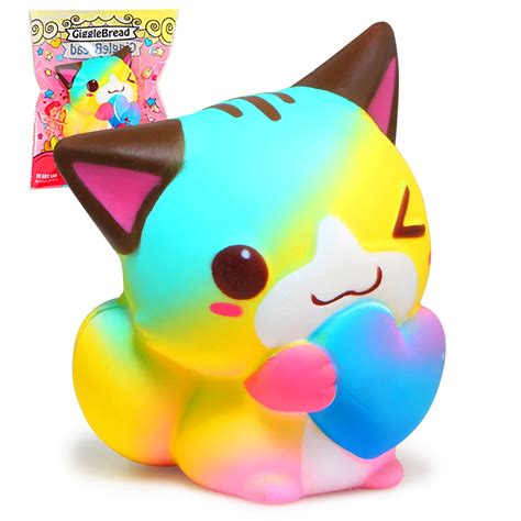 Colorful Cat Squishy Cute Squishies Slow Rising Cream Scented Original ...