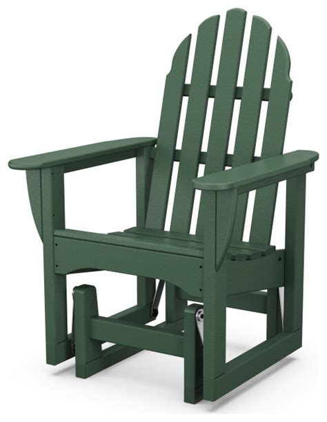 Polywood Classic Adirondack Glider Chair - Contemporary - Outdoor ...