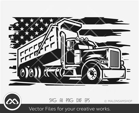 Dump Truck SVG US Flag Dump Truck Svg Construction Svg - Etsy Singapore