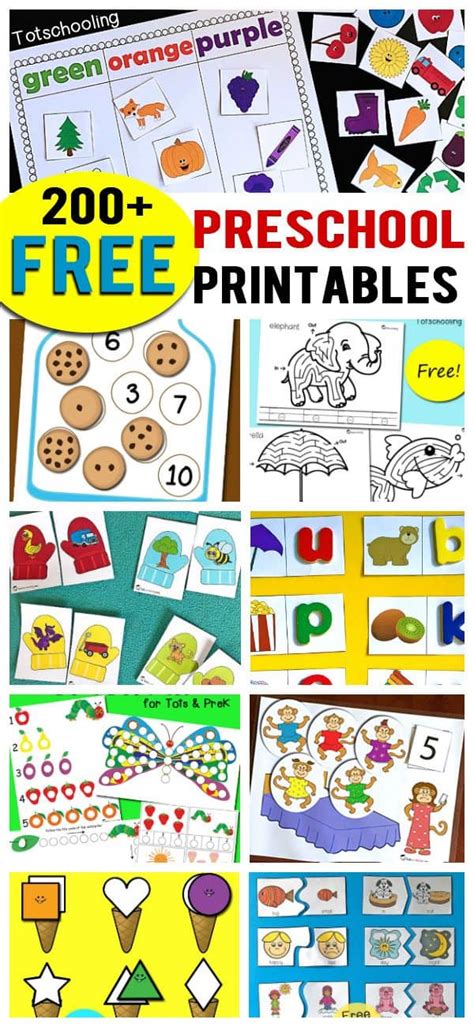 Kindergarten Activity Sheets Free Printables