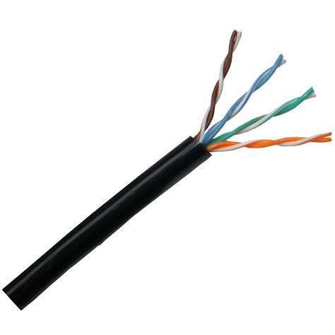 Cable UTP CAT-5e CCA NEGRO uso exterior caja 305 mts. - Delytel