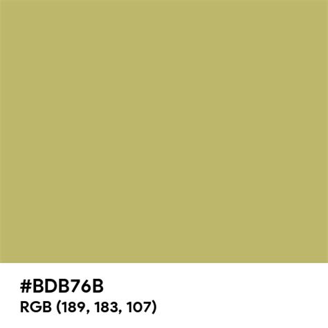 Dark Khaki color hex code is #BDB76B