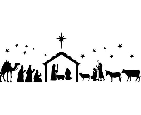 Nativity Scene SVG Nativity SVG PNG Eps Dxf Jpg Instant - Etsy