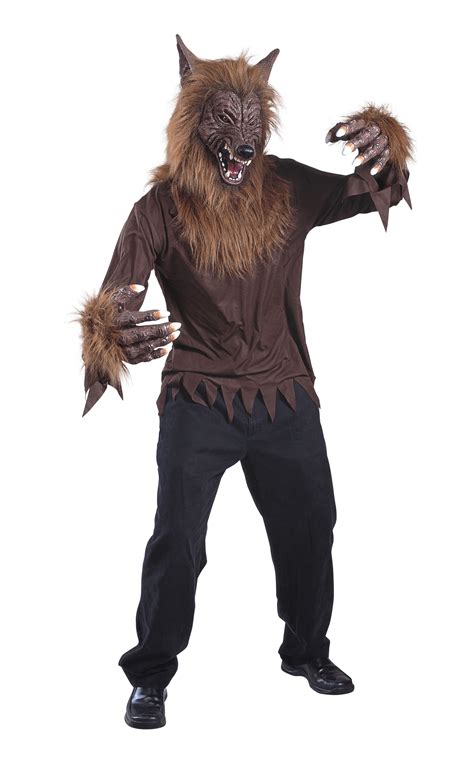 Wolf Man Brown Adult Costume - SpicyLegs.com