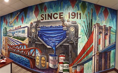 Blick Art Materials mural: company headquarters color by Anastasia Mak