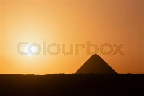 view on Great Pyramid of Giza at sunrise | Stock image | Colourbox