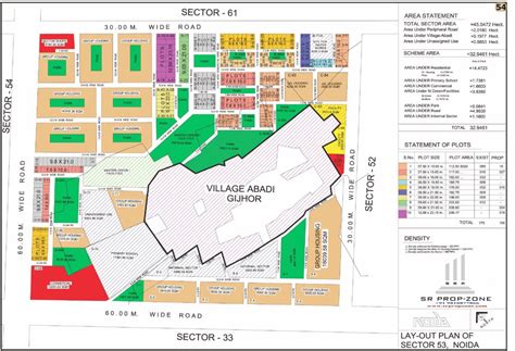 Layout Plan of Noida Sector-53 HD Map