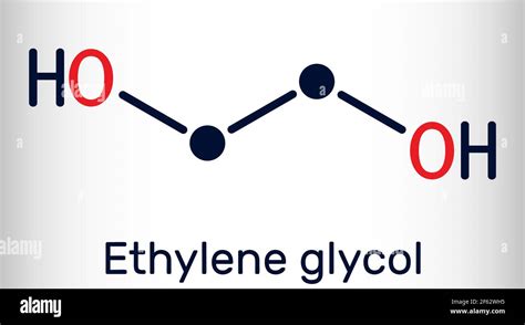 Ethylene glycol, diol molecule. It is used for manufacture of polyester ...